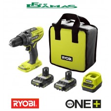 TRAPANO / AVVITATORE A PERCUSSIONE 18V. LITIO RYOBI ART. R18PD3-220S (2 x 2.0 Ah)
